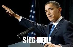 Obama Sieg Heil | . | image tagged in obama sieg heil | made w/ Imgflip meme maker