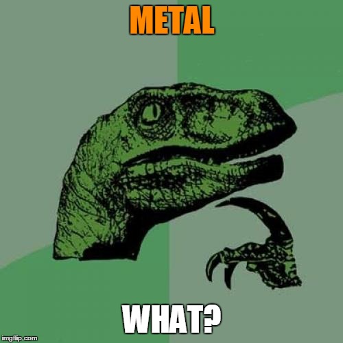 Philosoraptor Meme | METAL WHAT? | image tagged in memes,philosoraptor | made w/ Imgflip meme maker