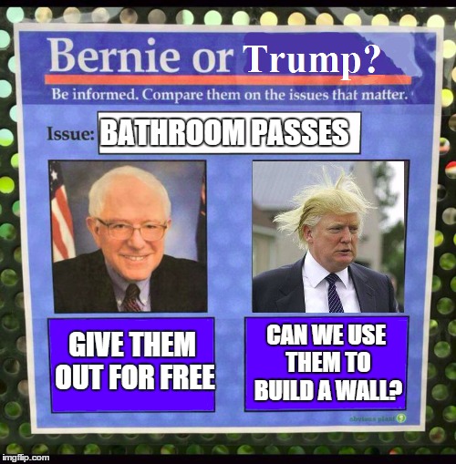 Donald vs Sanders | CAN WE USE THEM TO BUILD A WALL? | image tagged in political,wall | made w/ Imgflip meme maker