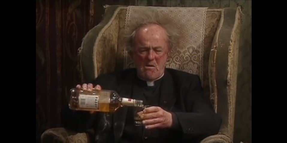 High Quality Father Jack Drinking Blank Meme Template