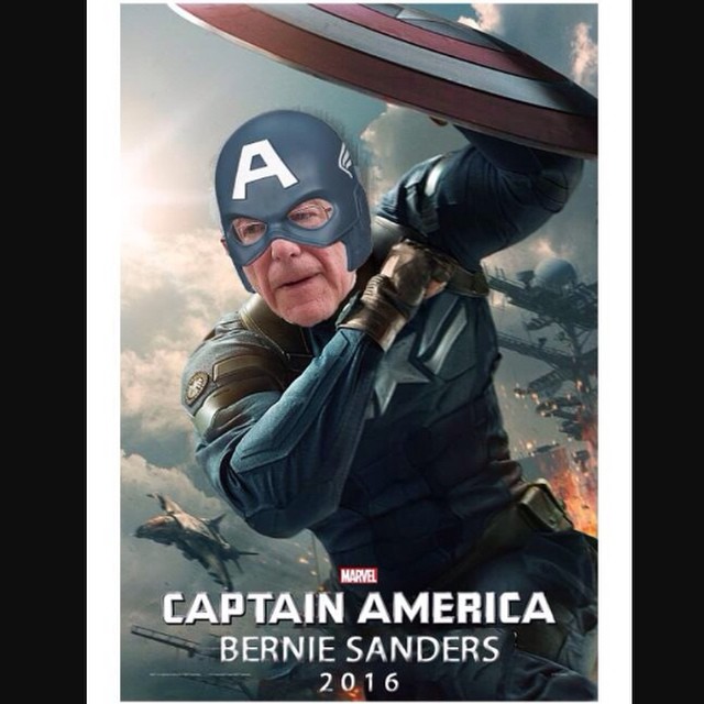 High Quality Bernie Sanders - Captain America Blank Meme Template