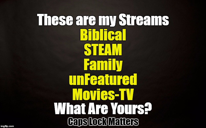 Because randomly guessing words is the other option (though it has worked for me) | Biblical   STEAM  
Family  
unFeatured  
Movies-TV; These are my Streams; What Are Yours? Caps Lock Matters | image tagged in imgflip unite,memes streams,community,questions,mods,latest stream | made w/ Imgflip meme maker