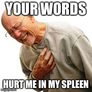 Right In The Childhood | YOUR WORDS; HURT ME IN MY SPLEEN | image tagged in memes,right in the childhood | made w/ Imgflip meme maker