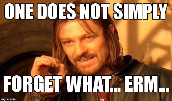 One Does Not Simply Meme | ONE DOES NOT SIMPLY  FORGET WHAT... ERM... | image tagged in memes,one does not simply | made w/ Imgflip meme maker