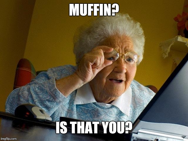 Grandma Finds The Internet Meme | MUFFIN? IS THAT YOU? | image tagged in memes,grandma finds the internet | made w/ Imgflip meme maker