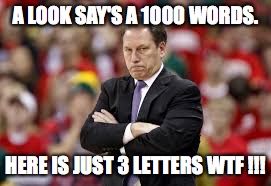 A LOOK SAY'S A 1000 WORDS. HERE IS JUST 3 LETTERS
WTF !!! | image tagged in izzo,spartans | made w/ Imgflip meme maker