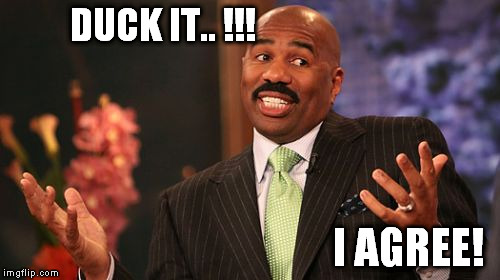 Steve Harvey Meme | DUCK IT.. !!! I AGREE! | image tagged in memes,steve harvey | made w/ Imgflip meme maker