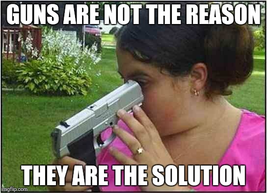 GUNS. | GUNS ARE NOT THE REASON; THEY ARE THE SOLUTION | image tagged in guns | made w/ Imgflip meme maker