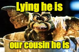 Lying he is our cousin he is | made w/ Imgflip meme maker