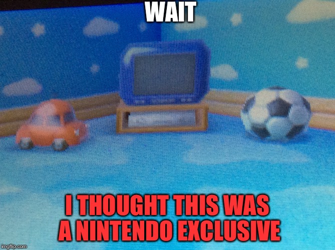 WAIT; I THOUGHT THIS WAS A NINTENDO EXCLUSIVE | image tagged in wtf | made w/ Imgflip meme maker