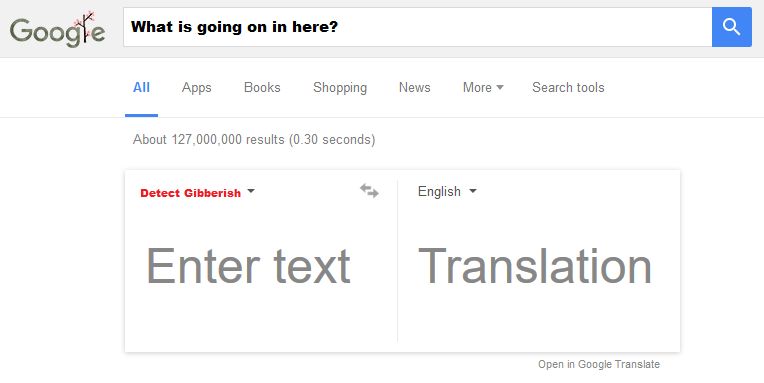 High Quality Google Translate Gibberish Blank Meme Template