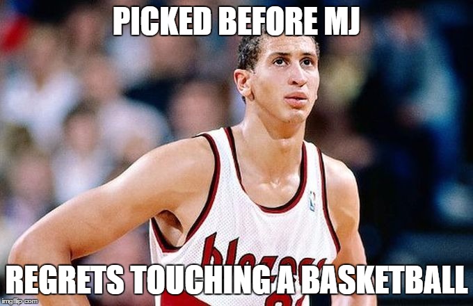 PICKED BEFORE MJ; REGRETS TOUCHING A BASKETBALL | image tagged in picked before mj | made w/ Imgflip meme maker