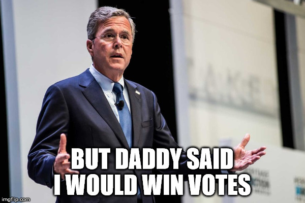Little Bush | BUT DADDY SAID I WOULD WIN VOTES | image tagged in bush | made w/ Imgflip meme maker