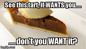 treacle tart. | See this tart, it WANTS you..... .....don't you WANT it? | image tagged in treacle tart | made w/ Imgflip meme maker