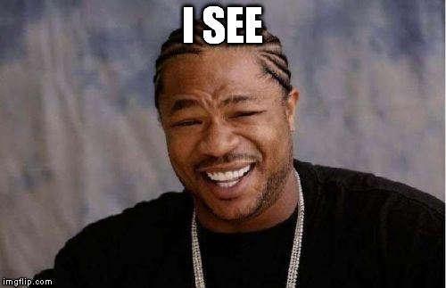 Yo Dawg Heard You Meme | I SEE | image tagged in memes,yo dawg heard you | made w/ Imgflip meme maker