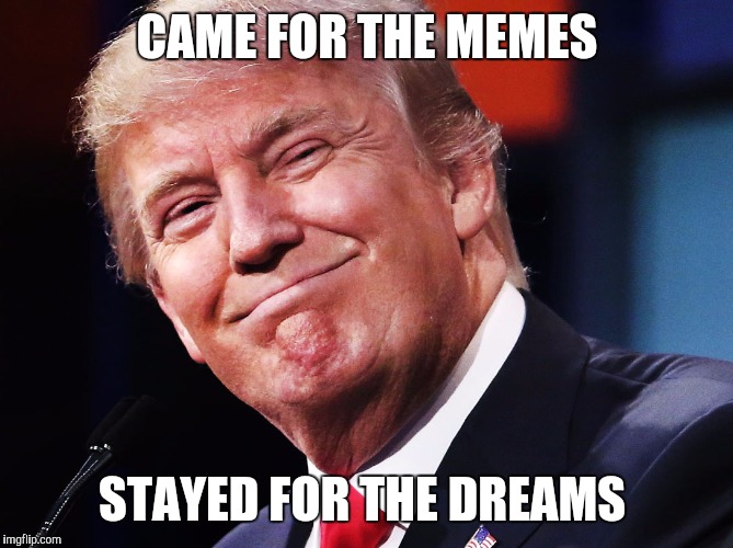 CAME FOR THE MEMES; STAYED FOR THE DREAMS | made w/ Imgflip meme maker