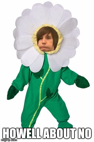 Flower Dan | HOWELL ABOUT NO | image tagged in flower dan | made w/ Imgflip meme maker