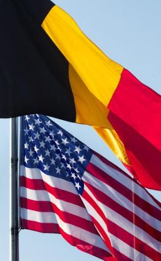 High Quality Belgium American flag Blank Meme Template