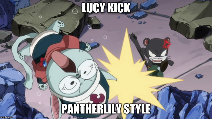 LUCY KICK; PANTHERLILY STYLE | image tagged in lucy kick | made w/ Imgflip meme maker