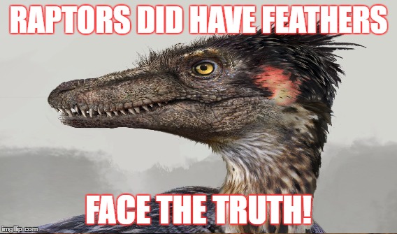 face it | RAPTORS DID HAVE FEATHERS; FACE THE TRUTH! | image tagged in memes,funny | made w/ Imgflip meme maker