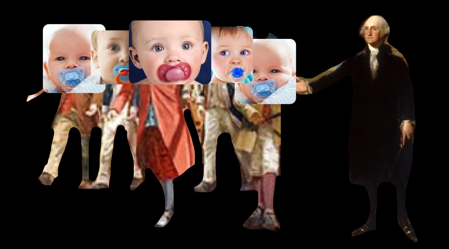 George Washington and the pacifier:  Blank Meme Template