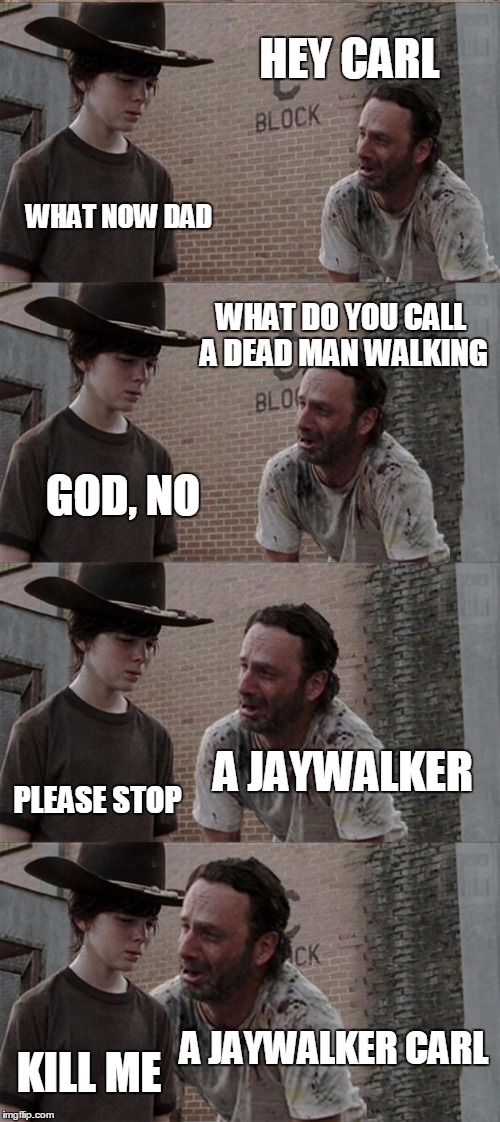 carl that kills people walking dead