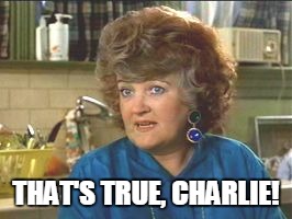 THAT'S TRUE, CHARLIE! | image tagged in that's true,charlie | made w/ Imgflip meme maker