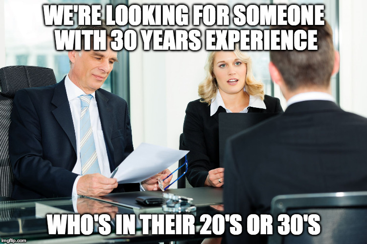 Image result for job experience meme