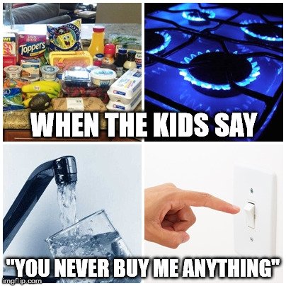 When You're An Adult | WHEN THE KIDS SAY; "YOU NEVER BUY ME ANYTHING" | image tagged in kids these days,kids,memes,funny,reality | made w/ Imgflip meme maker
