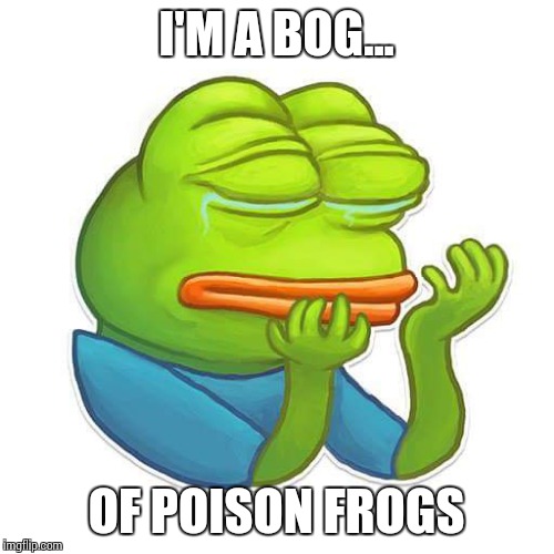 rare pepe | I'M A BOG... OF POISON FROGS | image tagged in rare pepe | made w/ Imgflip meme maker