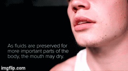 Sebagian cairan disimpan untuk bagian tubuh lain, sehingga nggak heran apabila mulutmu bakal kering. (Via: Youtube Buzzfeed.com)