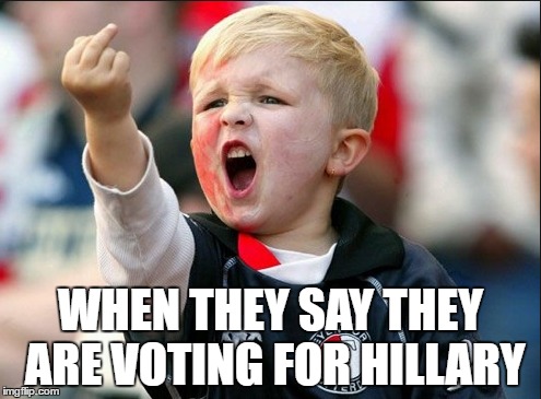 they want to ruin my future | WHEN THEY SAY THEY ARE VOTING FOR HILLARY | image tagged in scumbag | made w/ Imgflip meme maker