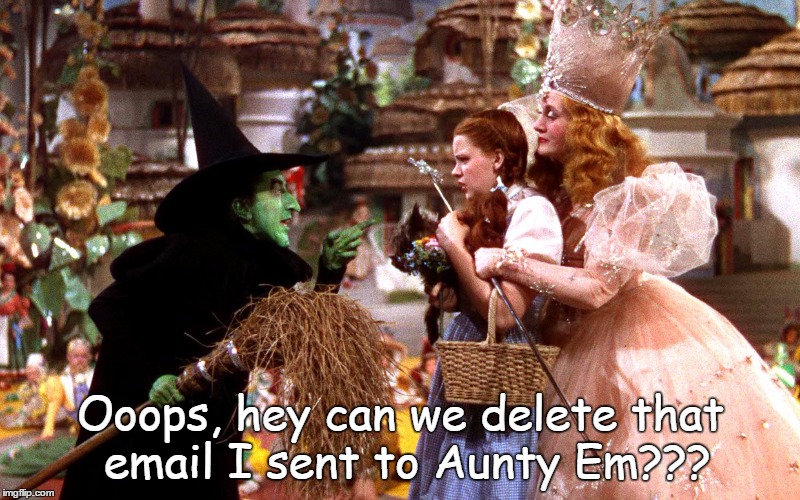 Ooops, hey can we delete that email I sent to Aunty Em??? | made w/ Imgflip meme maker