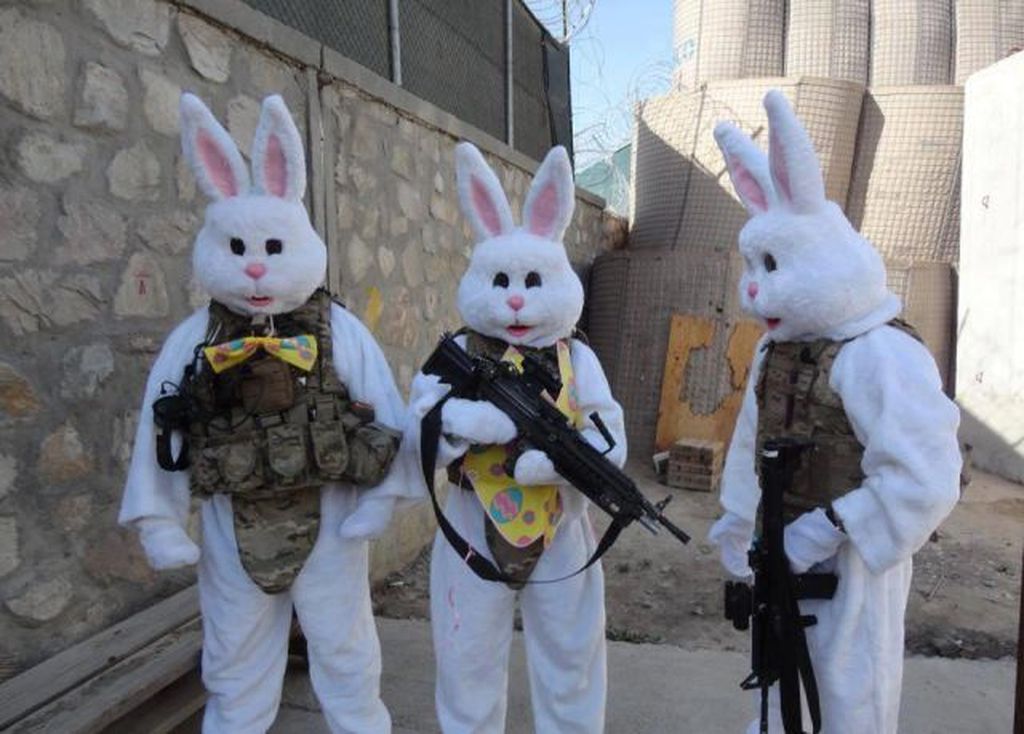 Easter Bunny Tatical Blank Meme Template