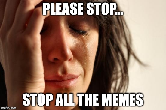 First World Problems Meme | PLEASE STOP... STOP ALL THE MEMES | image tagged in memes,first world problems | made w/ Imgflip meme maker
