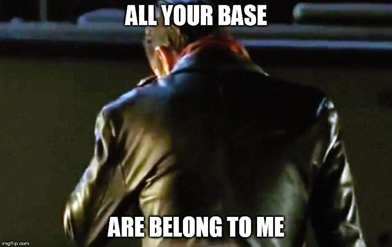 Hi I'm NEGAN | ALL YOUR BASE; ARE BELONG TO ME | image tagged in thewalkingdead,twd,allyourbase,powerouple,neganandlucielle | made w/ Imgflip meme maker
