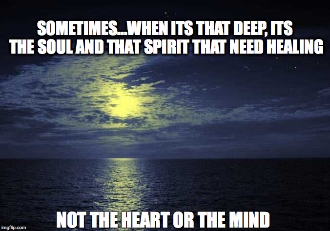 Oceana | SOMETIMES...WHEN ITS THAT DEEP, ITS THE SOUL AND THAT SPIRIT THAT NEED HEALING; NOT THE HEART OR THE MIND | image tagged in oceana | made w/ Imgflip meme maker
