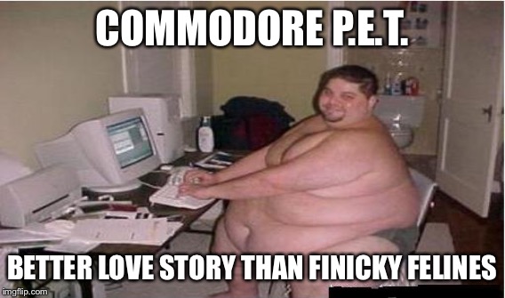 COMMODORE P.E.T. BETTER LOVE STORY THAN FINICKY FELINES | made w/ Imgflip meme maker