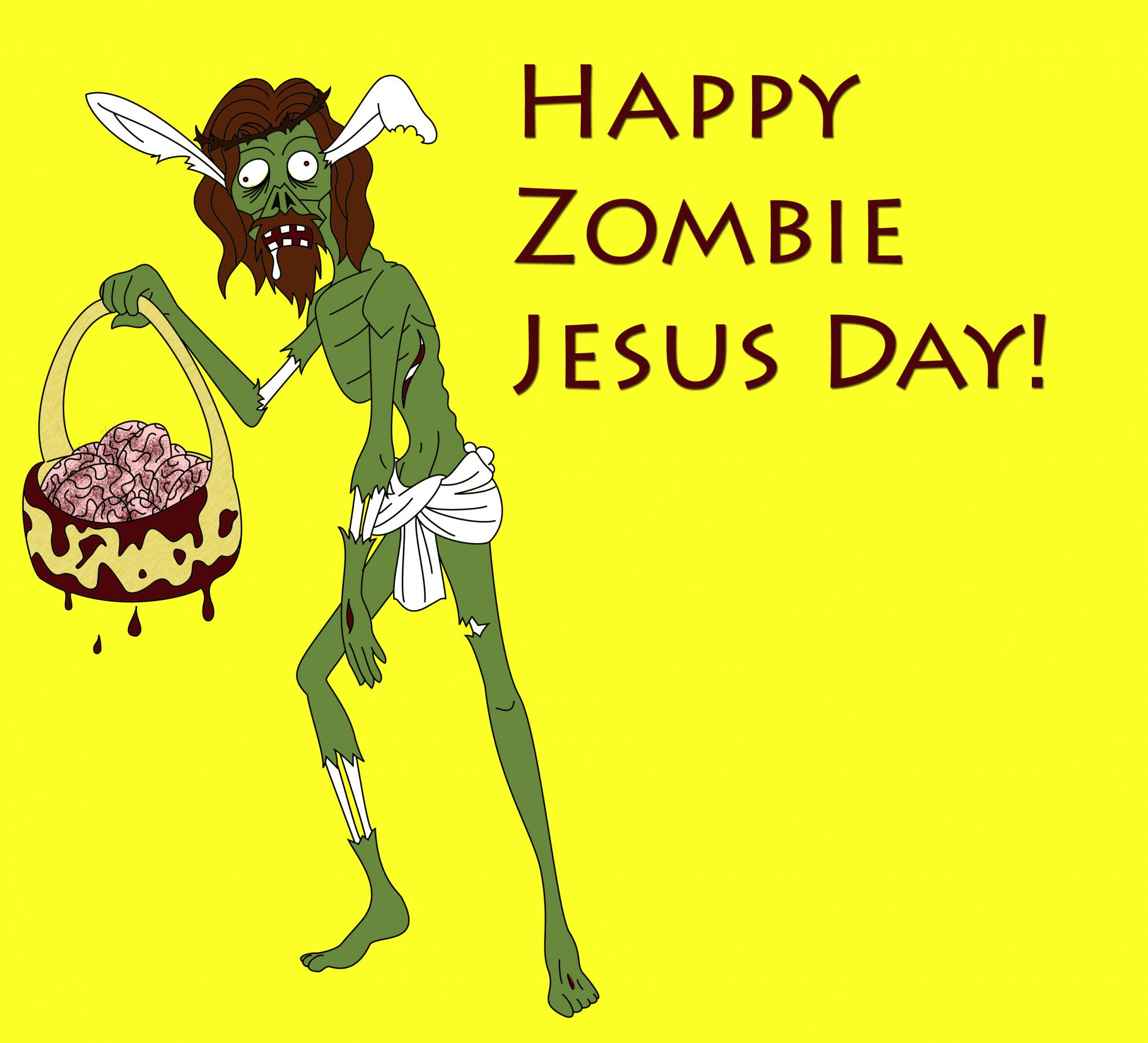 High Quality Happy Zombie Jesus Day Blank Meme Template