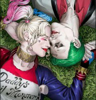 High Quality Harley Quinn & The Joker Mad Love  Blank Meme Template