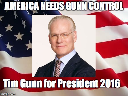 American flag | AMERICA NEEDS GUNN CONTROL; Tim Gunn for President 2016 | image tagged in american flag,politics | made w/ Imgflip meme maker