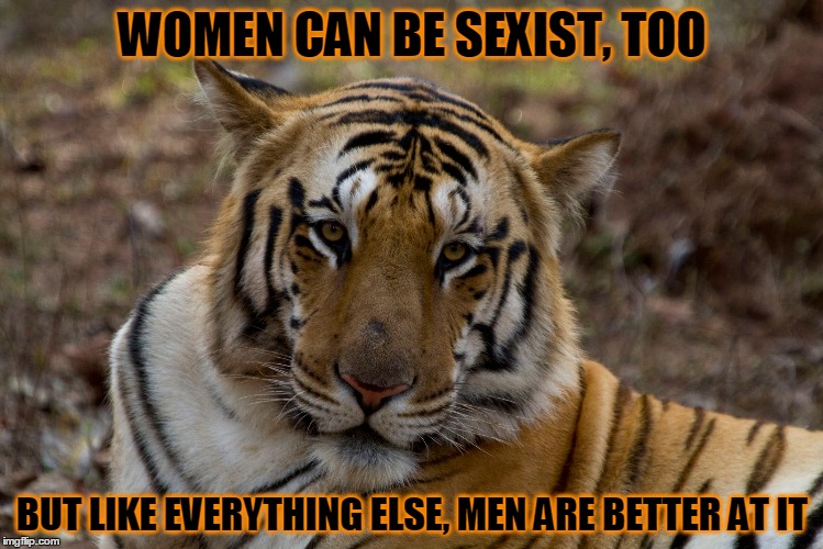 WOMEN CAN BE SEXIST, TOO BUT LIKE EVERYTHING ELSE, MEN ARE BETTER AT IT | made w/ Imgflip meme maker