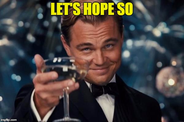 Leonardo Dicaprio Cheers Meme | LET'S HOPE SO | image tagged in memes,leonardo dicaprio cheers | made w/ Imgflip meme maker