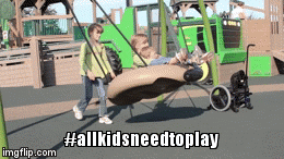 #accessibleplay | image tagged in gifs,swing,inclusive | made w/ Imgflip video-to-gif maker