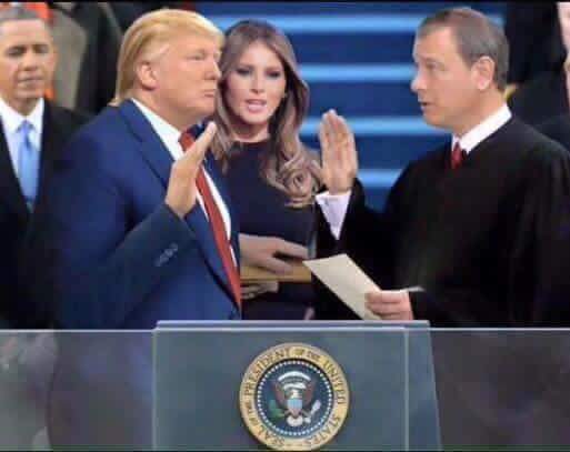 High Quality Trump POTUS Oath swearing Blank Meme Template