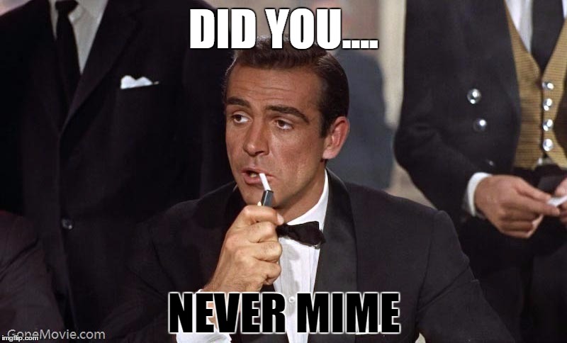 Sean Connery | DID YOU.... NEVER MIME | image tagged in sean connery | made w/ Imgflip meme maker