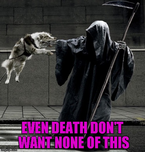 EVEN DEATH DON'T WANT NONE OF THIS | made w/ Imgflip meme maker