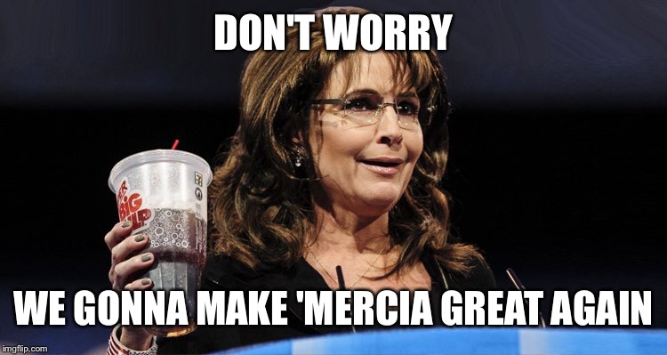 Palin | DON'T WORRY WE GONNA MAKE 'MERCIA GREAT AGAIN | image tagged in palin | made w/ Imgflip meme maker