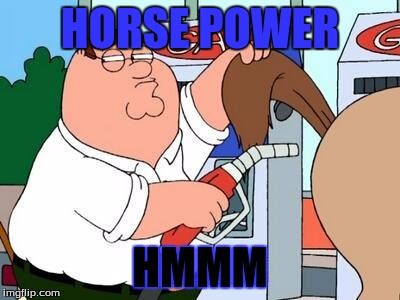 Peter Griffin says... | HORSE POWER; HMMM | image tagged in peter griffin says | made w/ Imgflip meme maker