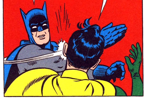 High Quality Batman Slap Bernie  Blank Meme Template